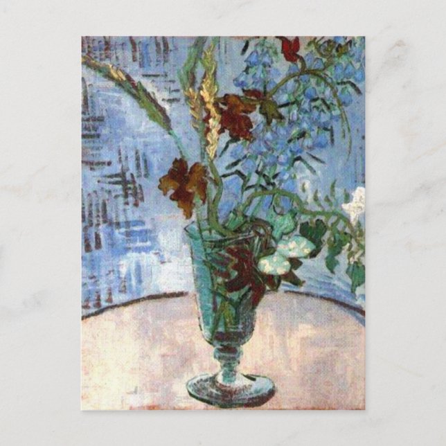 Glas med Vild Flowers, Vincent van Gogh Vykort (Framsida)
