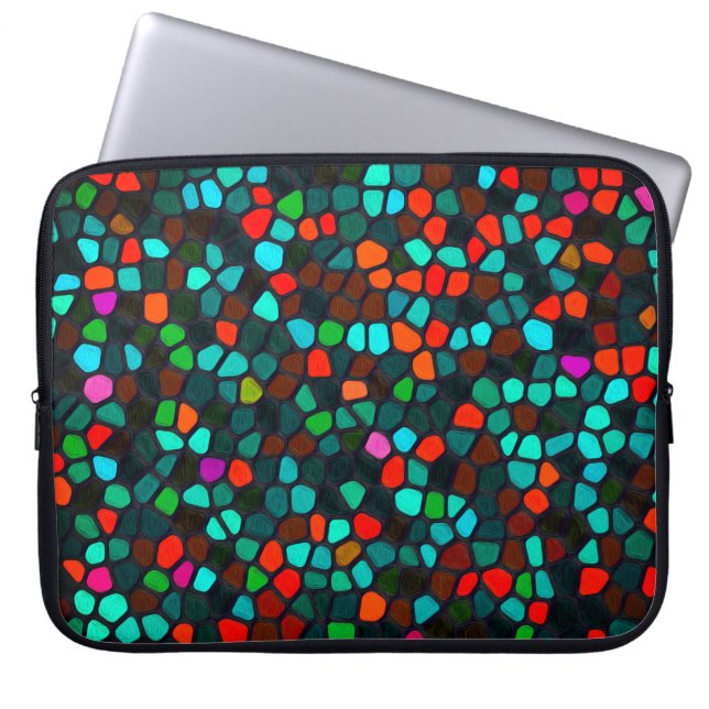 Glas Mönster, fastsatt Laptop Fodral (Framsidan)