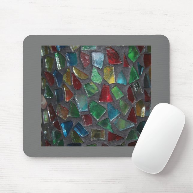 Glas Mousepad, fastsatt Musmatta (Med mus)