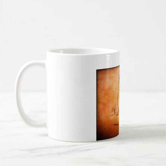 Glas Mugg, 10 oz kanin i öknen, fryst Kaffemugg (Vänster)