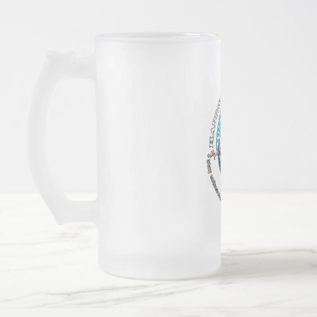 Glas Mugg, 16 oz, fryst Frostat Ölglas (Vänster)
