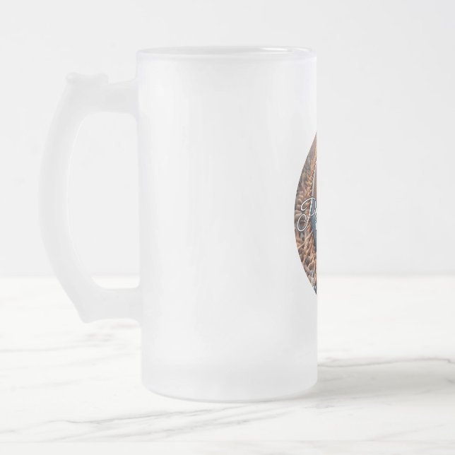 Glas Mugg, 16 oz, fryst Frostat Ölglas (Vänster)