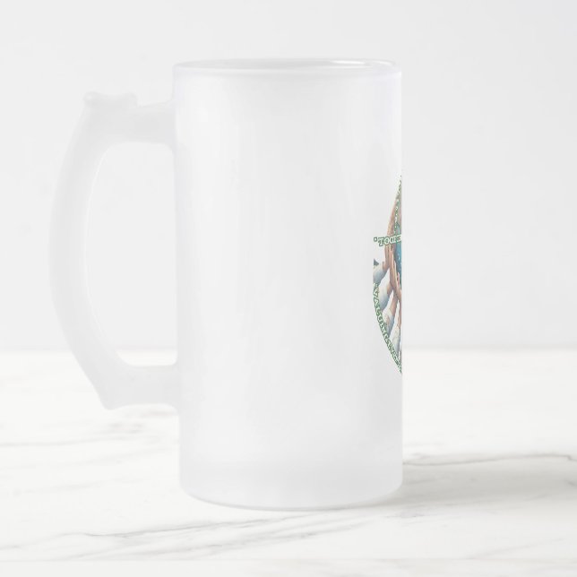 Glas Mugg, 16 oz, fryst Frostat Ölglas (Vänster)