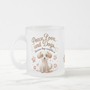 Glas Mugg av Cute Hund Kärlek