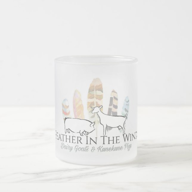 Glas, Mugg, FITW-logotyp 10 oz, frostat Frostad Glasmugg (Center)