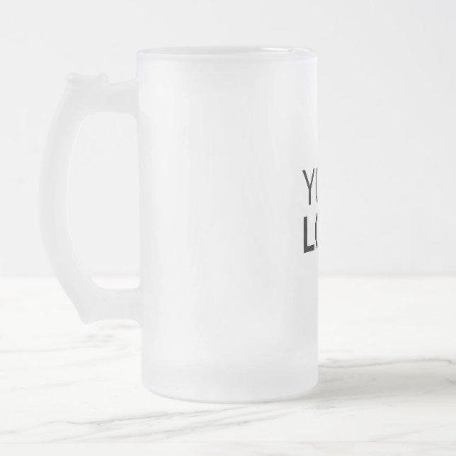 Glas Mugg, fryst - 16 oz Frostat Ölglas (Vänster)