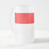 Glas Mugg, fryst, med flagga av Indonesien