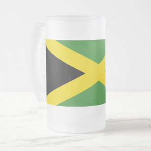 Glas Mugg, fryst, med flagga av Jamaica Frostat Ölglas