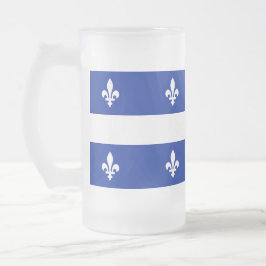 Glas Mugg, fryst, med flagga av Quebec Frostat Ölglas