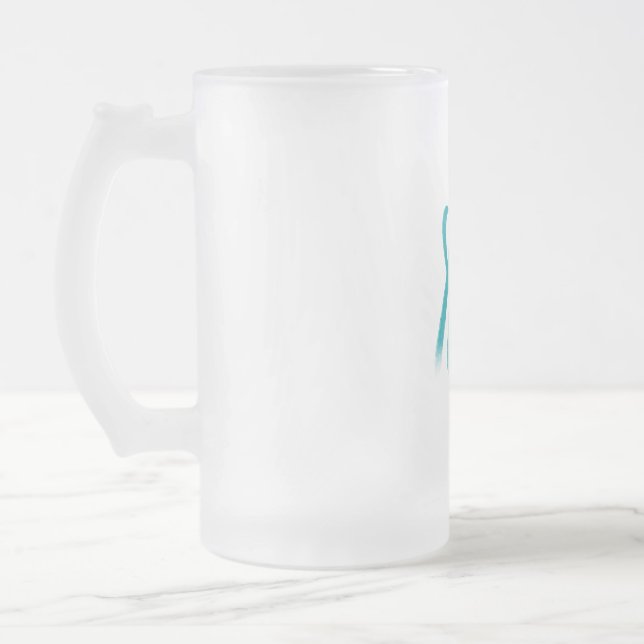 Glas Mugg med Abstrakt Swirl-design, frostat (Vänster)