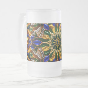 Glas Mugg, med Färg-design i Brasilien, frostat Ölglas