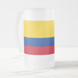 Glas Mugg med flagga Colombia, frostat