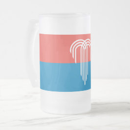 Glas Mugg med flagga Kansas City, frostat