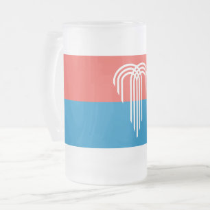Glas Mugg med flagga Kansas City, frostat