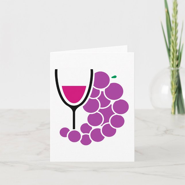 Glas och druvor av vin kort (Skapare uppladdad)