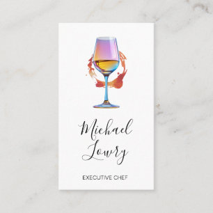 Glas och glassten vin visitkort