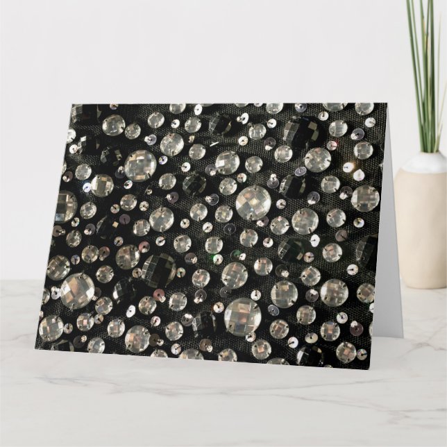 Glas Pärlor och sekviner Kort (Framsida)