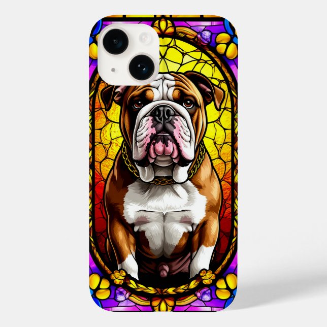 Glas Porträtt i Hund med Guld (Baksida)