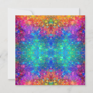 Glas Rainbow Mönster Inbjudningar