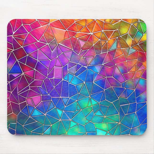 Glas Rainbow Mönster Musmatta (Framsidan)