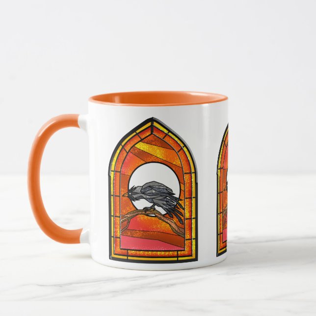 Glas Raven, fastsatt Mugg (Vänster)