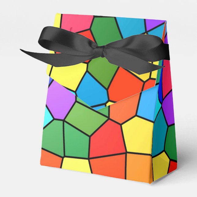 Glas regnbåge, fastsatt presentaskar (Framsidan Sidan)