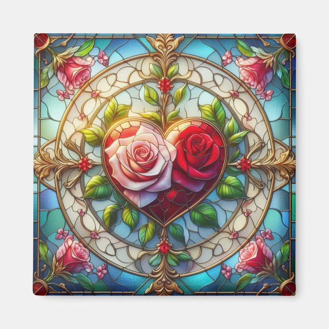 Glas Romantik, fastsatt Magnet (Framsidan)