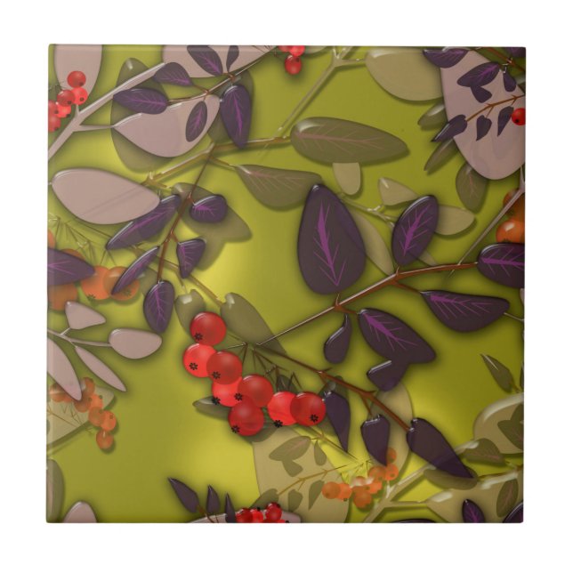 Glas, Rowan, Rowan-gäng Kakelplatta (Framsidan)