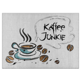 Glas-Schneidebrett Kaffee