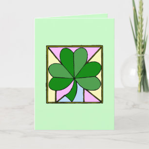 Glas Shamrock Kort