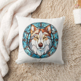Glas Siberian husky Hund Kudde