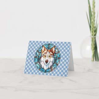 Glas Siberian husky Hund Tack Kort