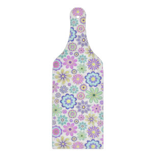 Glas Skärbräda Blommig