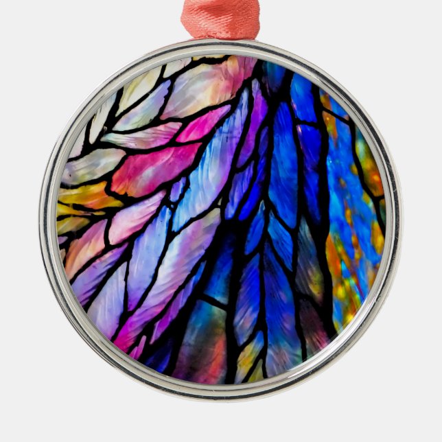 Glas som beretts av Tiffany Julgransprydnad Metall (Framsidan)