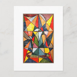 Glas tea Pot Acrylic Artwork Vykort