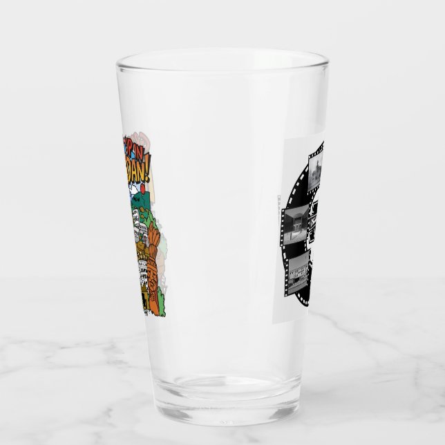 Glas tumblar "Uppväxt i Mandan" (Vänster)