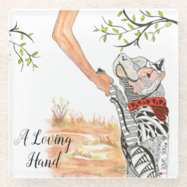 Glas Underlägg i Hund och färg