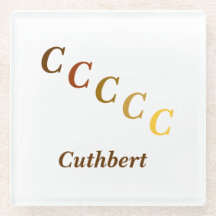 Glas Underlägg - Namn och styrt brev ()