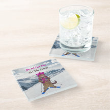 Glas Underlägg, Skör Pow Ski Katt