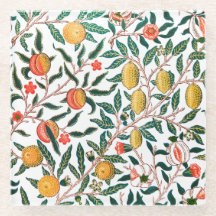 GLAS UNDERLÄGG: WILLIAM MORRIS: POMEGRANATES