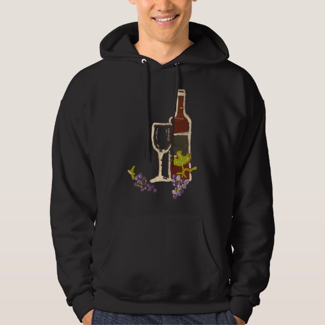 Glas vin 7 hoodie (Framsida)