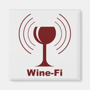 Glas vin-Fi Vågar Burgundy Vin Magnet