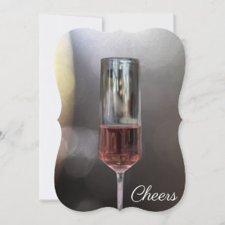 Glas vin Fotoinbjudan Inbjudningar