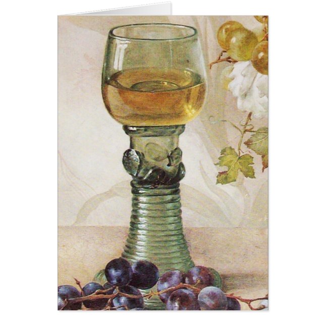 GLAS VIN,GAMLA VINEYARD PARTY HÄLSNINGSKORT (Framsidan)