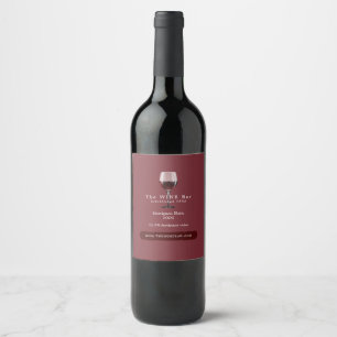 Glas vin, Vinbar/Vinodling Vinflaska Etikett