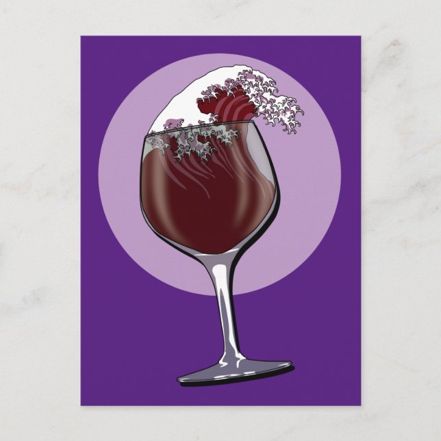 Glas Vin Vykort (Framsida)