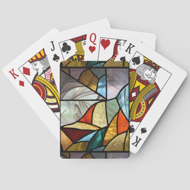 GlasAbstrakt med flera Färgader Casinokort (Baksidan)