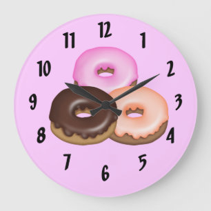 Glasade Donuts Stor Klocka