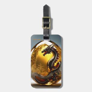 Glasägg av typen Fantasy Cute Vivid Dragon Bagagebricka