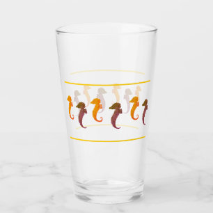 Glasångare - Orange och brun sjöhäst Glaskopp
